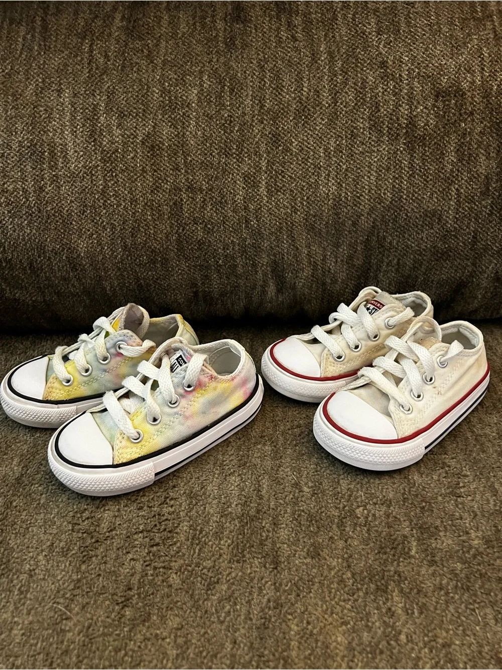 Toddler Shoes Lot Size 5C Converse White Tie Dye Puma Rainbow 3 Pairs GUC